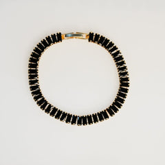 Black Tennis Bracelet - Dainty Design