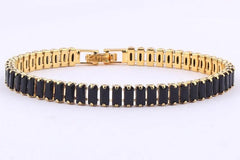 Black Tennis Bracelet - Dainty Design