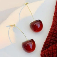Cherry Pop Statement Earrings - Dainty Design