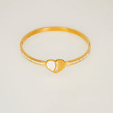 Gold Heart Pearl Bracelet - Dainty Design