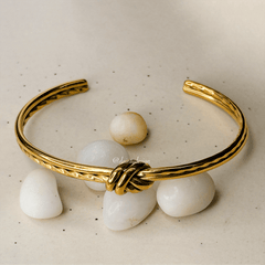 Golden Love Knot Cuff - Dainty Design