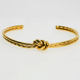 Golden Love Knot Cuff - Dainty Design