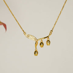 Lily Flower Pendant Necklace - Dainty Design