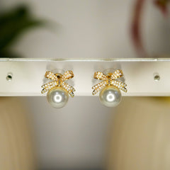 Pearl Whisper Bows - Dainty Design