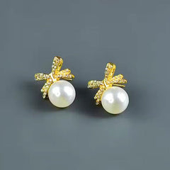 Pearl Whisper Bows - Dainty Design