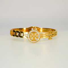 Tory Crest Bangle - Dainty Design