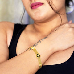 Versace - Inspired Lion Head Mesh Bracelet - Dainty Design