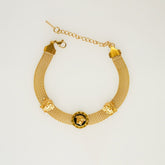Versace - Inspired Lion Head Mesh Bracelet - Dainty Design