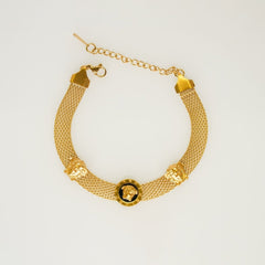 Versace - Inspired Lion Head Mesh Bracelet - Dainty Design