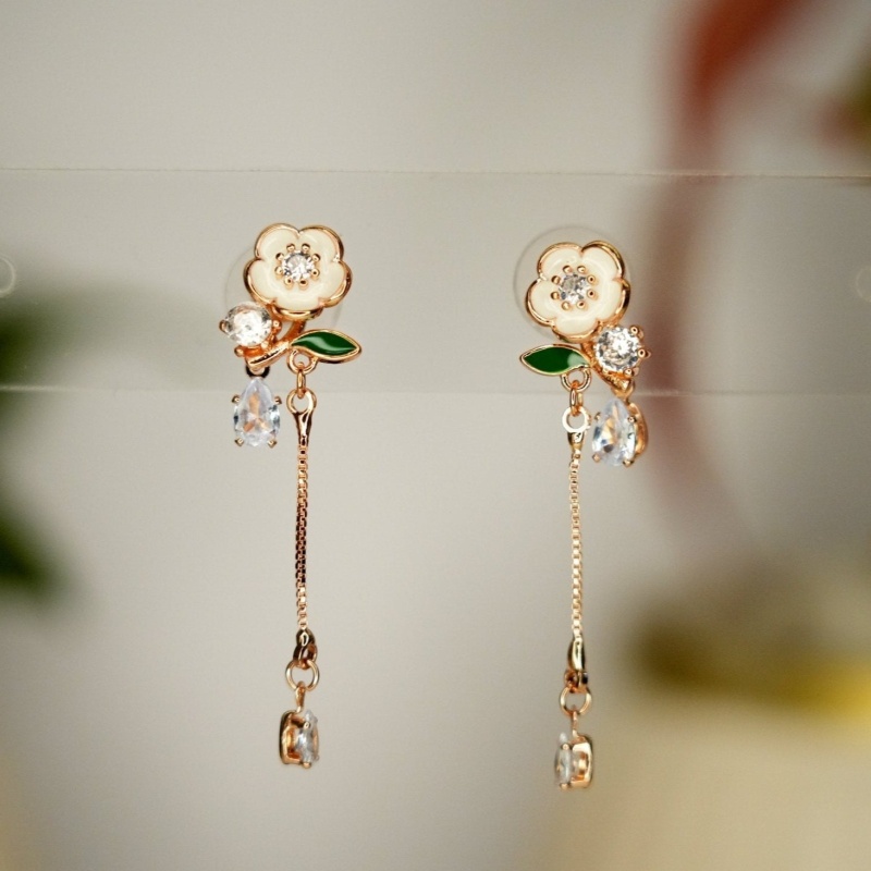 Blossom Grace Drop Earrings - Dainty Design