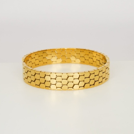 Honeycomb Cuff Bracelet - Dainty Design