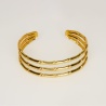 Gold Bamboo Cuff Bracelet - Dainty Design