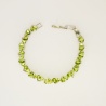 Sterling Silver Green Tennis Bracelet - Dainty Design