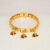 Cherry Charm Stretch Bracelet - Dainty Design
