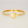 Gold Heart Pearl Bracelet - Dainty Design
