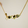Mosaic Gemstone Pendant Necklace - Dainty Design