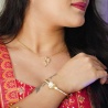 Floral Leaf Pearl Pendant Necklace - Dainty Design