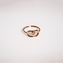 Elegant Oval Hoop Ring - Dainty Design