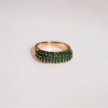 Vibrant Green Eternity Band Ring - Dainty Design
