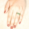 Vibrant Green Eternity Band Ring - Dainty Design