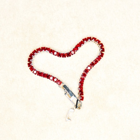 Ruby Red Eternity Tennis Bracelet - Dainty Design