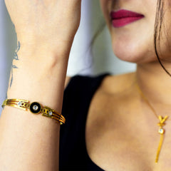 Eclipse Spark Bangle - Dainty Design