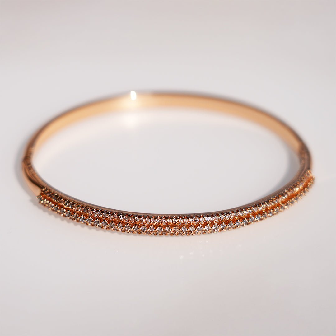 Pavé Diamond Eternity Bracelet - Dainty Design