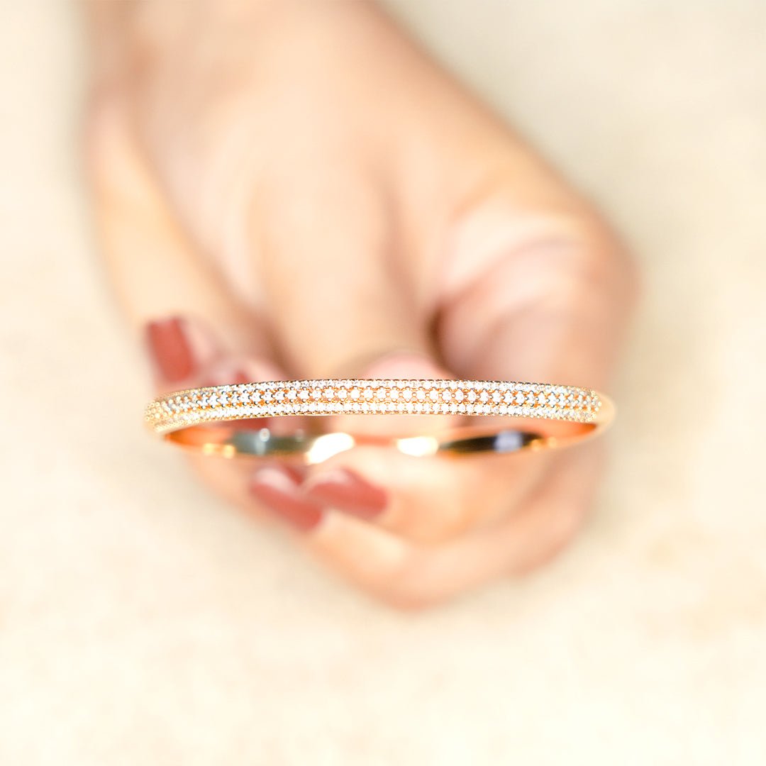 Pavé Diamond Eternity Bracelet - Dainty Design