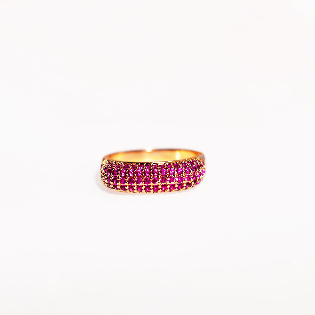 Radiant Pink Sapphire Eternity Band - Dainty Design