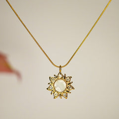 Radiant Sunburst Pendant - Dainty Design