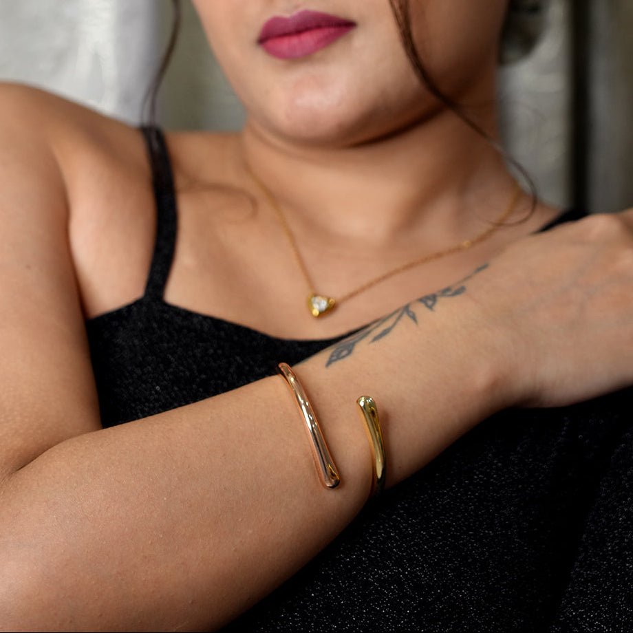 Twin - Tone Cuff - Dainty Design